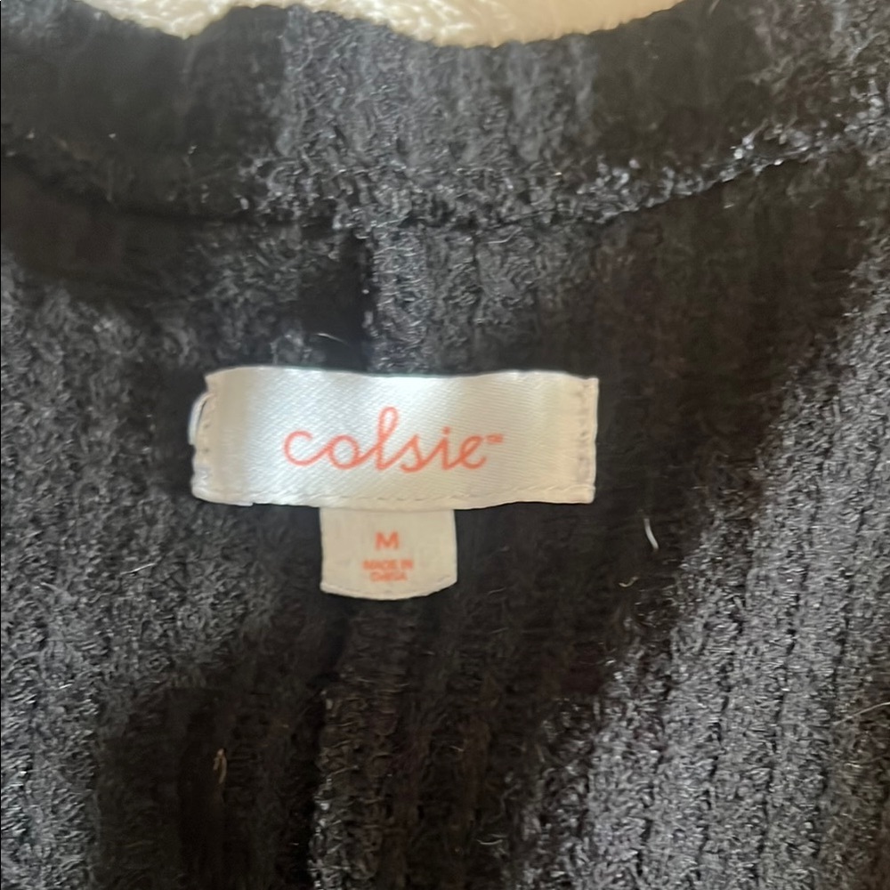 Black Button-Up Ribbed Top - Picture 2 of 3